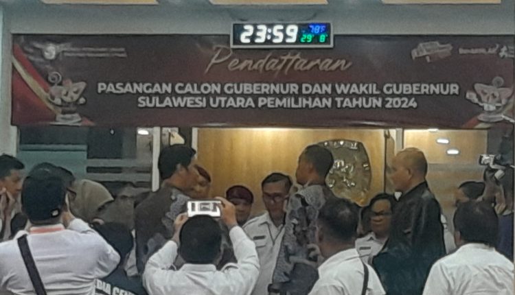 KPU Sulut Menutup Pendaftaran Bakal Calon Pilgub,Kamis (29/08/2024).(foto:indo-news/Noberd Losa)