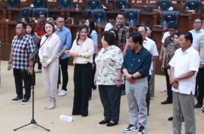 Gladi Bersih Pelantikan Anggota DPRD Sulut.(foto:Noberd Losa)